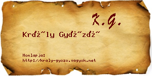Krály Győző névjegykártya