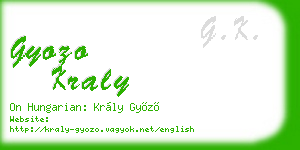 gyozo kraly business card